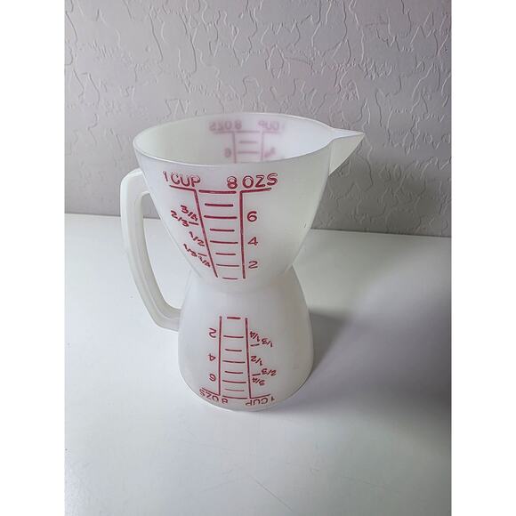 Vintage TUPPERWARE 1970s Measuring Cup 2 Cup Wet Dry Pour Spout - Picture 5 of 6